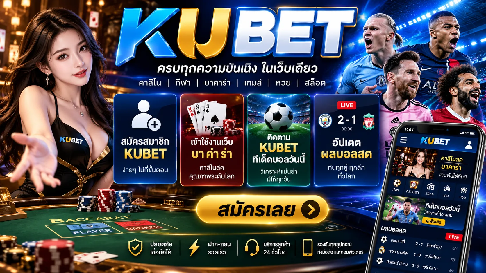 สมัครสมาชิก KUBET เข้าใช้งาน เว็บ บา ค่า ร่า ติดตาม KUBET ทีเด็ดบอลวันนี้ อัปเดตผลบอลสด